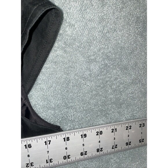 Calvin Klein Dress 12 Black Knee Length‎ Shirt Belted Button Front Lined Career - Picture 8 of 10